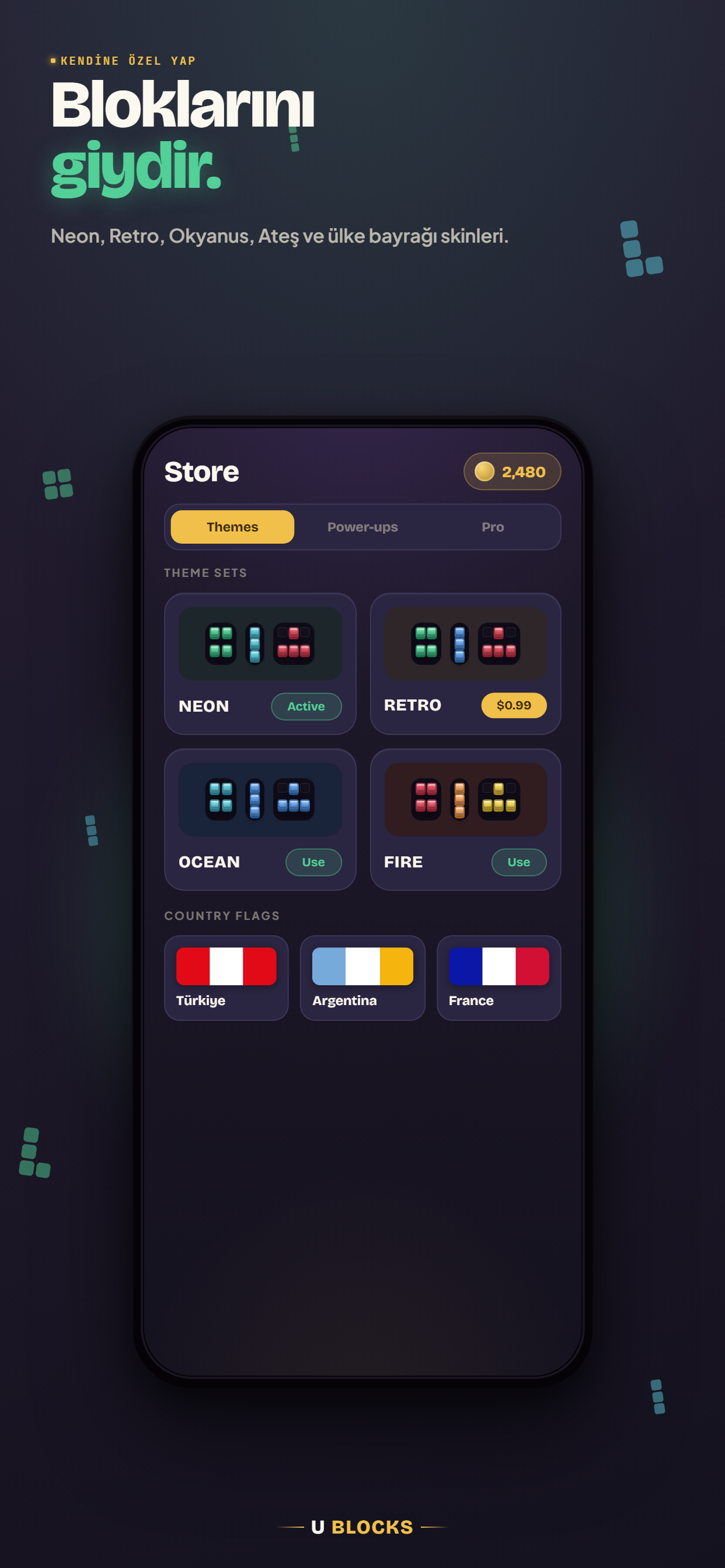 U Blocks — Temalar